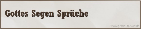 Gottes Segen Sprüche