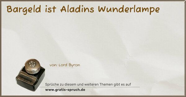 Bargeld ist Aladins Wunderlampe