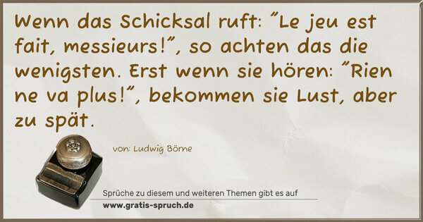 Wenn das Schicksal ruft: 