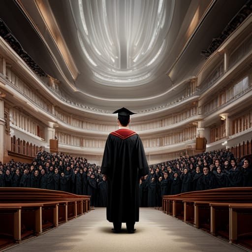 Abschlussrede Zitate visualisiert über Studenten die Ihren Abschluss feiern